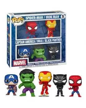 FUNKO POP Marvel: 5Set - Spiderman, Iron Man,...