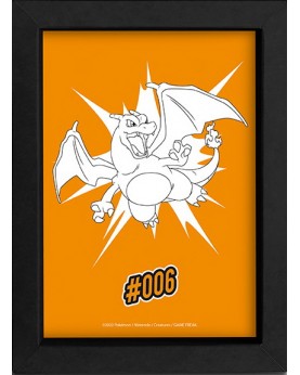 Pokemon: Charizard Stampa In Cornice 15x20Cm